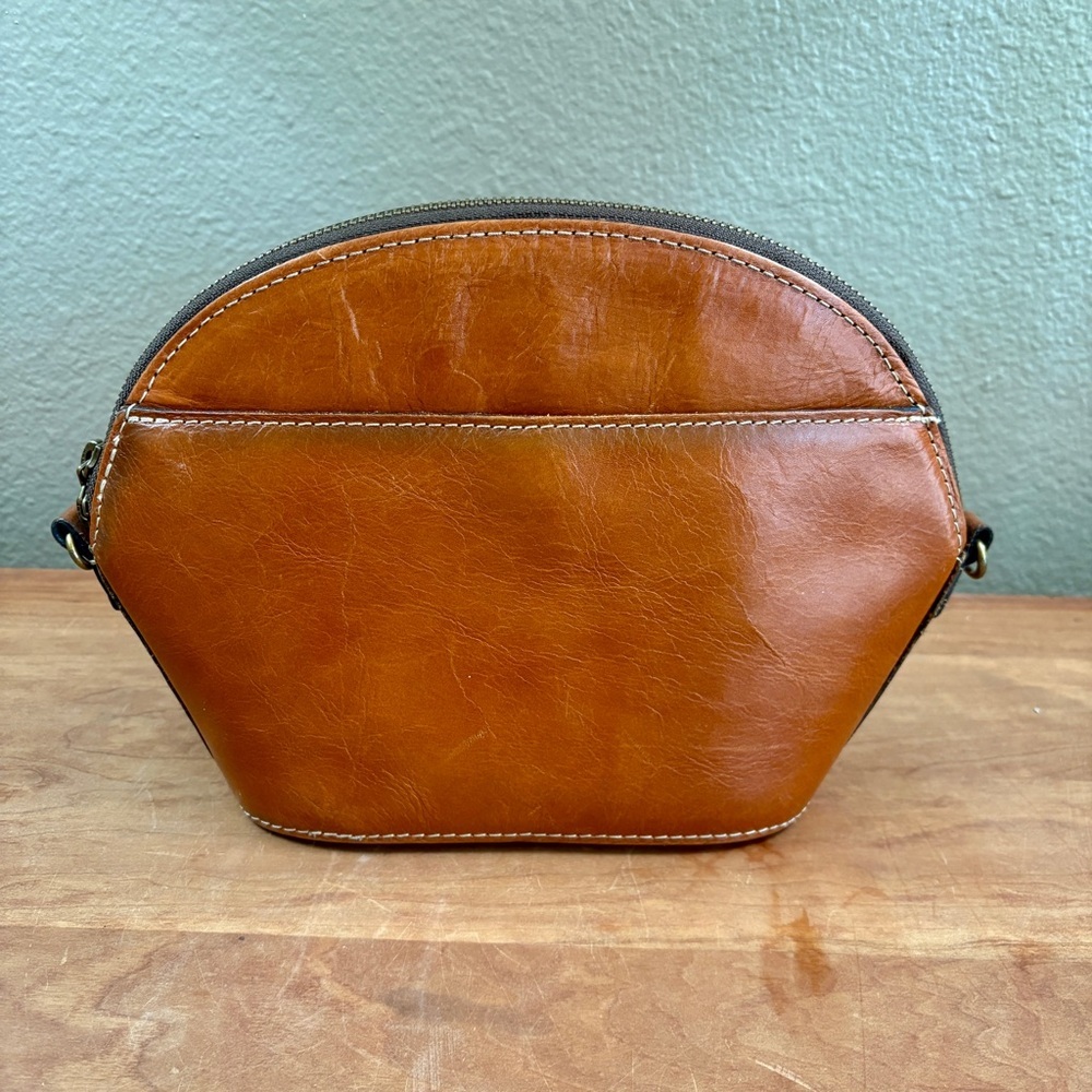 Patricia Nash Lavoria Brown Leather Top Zip Crossbody Bag - No Chain or Strap - Picture 16 of 16